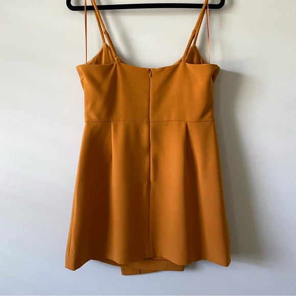 French Connection Whisper Sleeveless Envelope Skirt Dress Golden size 10 - Picture 9 of 15